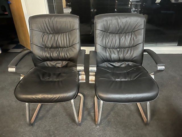 Leather meeting chairs